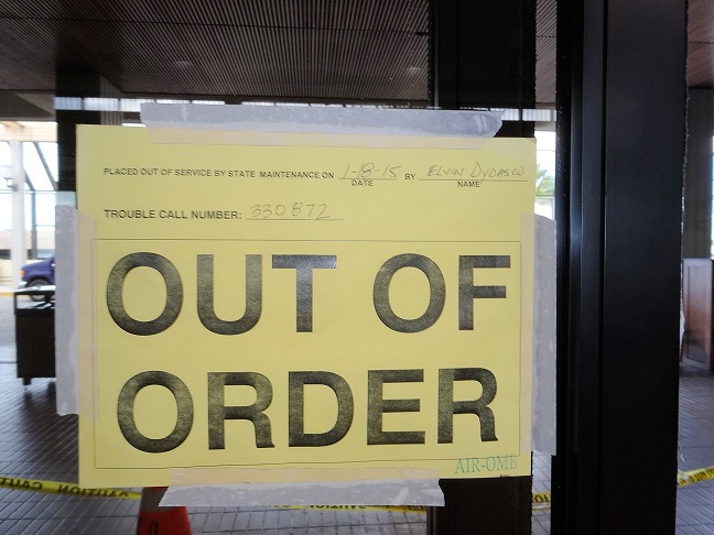 out of order